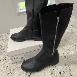 Barely Worn 8.5 Style & Co. Black Zipper Boots